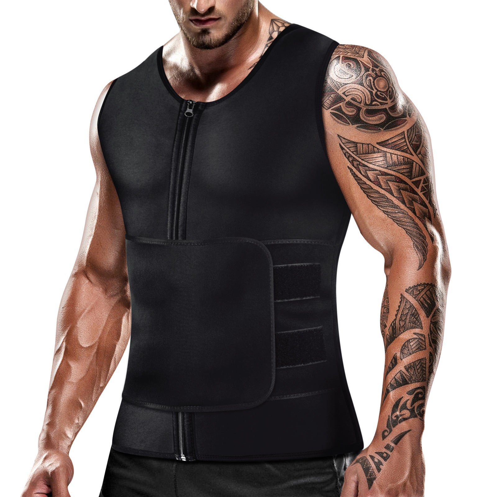 Men's Waist Trainer with One Belt Black