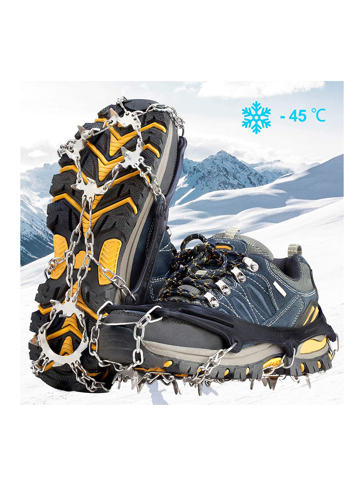 Crampons Ice Cleats Traction Snow Grips for Boots Shoes