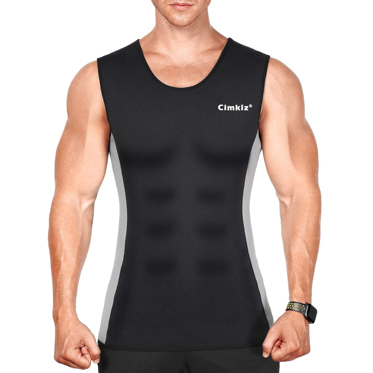 Cimkiz Mens Waist Trainer Sauna Vest for Men Faja Para Hombre Sweat Vest  for Men Back Support Belt Body Shaper